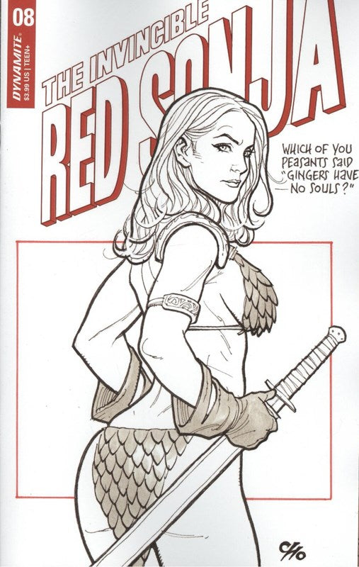 Invincible Red Sonja 8 (2021) Frank Cho Outrage Cover