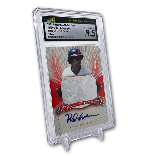 2005 Upper Deck Hall of Fame Hall Worthy Autographs Rod Carew Silver (Mint Plus 9.5)