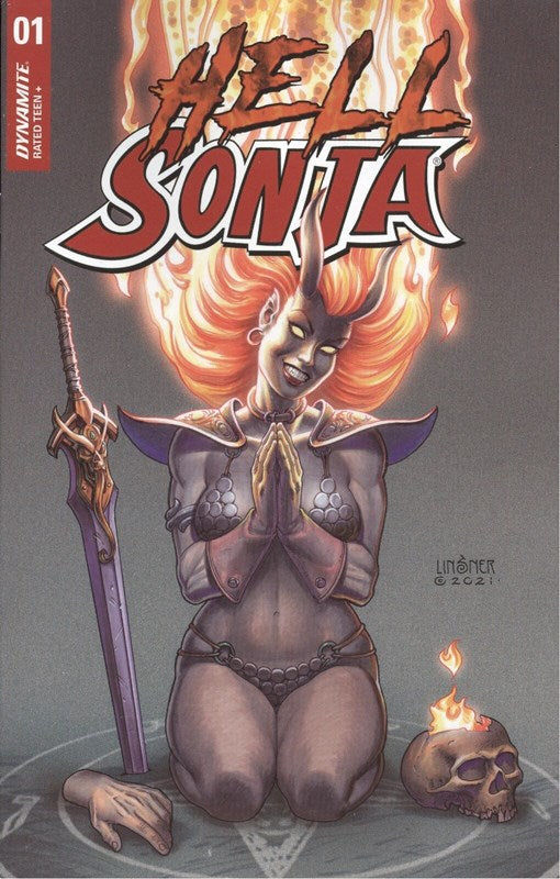 Hell Sonja 1 (2022)  Cover D by Joseph Michael Linsner