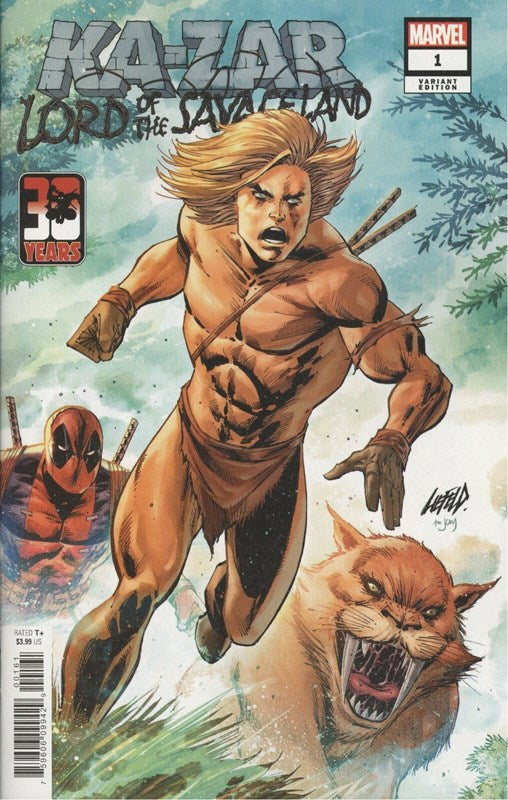 Ka-Zar Lord of the Savage Land 1 (2021)  Rob Liefeld Deadpool 30th Anniversary Variant Cover