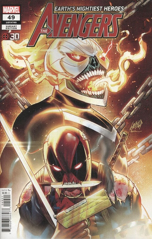 Avengers 49 (2021)  Rob Liefeld Deadpool 30th Anniversary Variant Cover