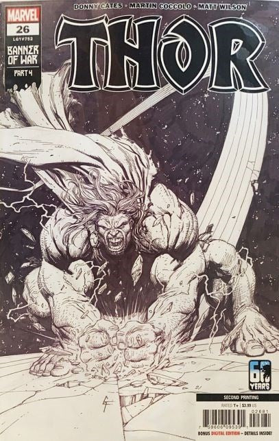 Thor 26 (2021)  2nd Printing Gary Frank Sketch Variant