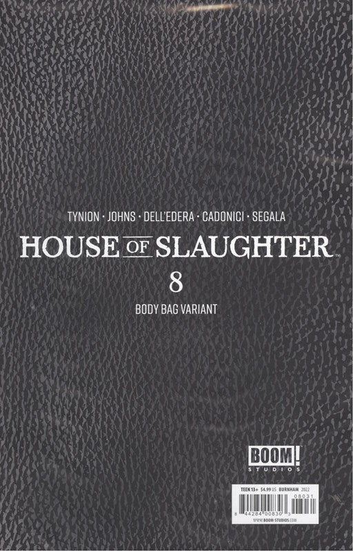 House of Slaughter 8 (2022)  Chris Burnham Bodybag Variant