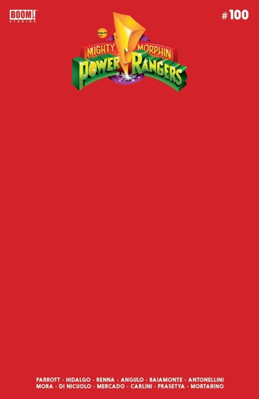 Mighty Morphin Power Rangers 100 (2022) Red blank cover